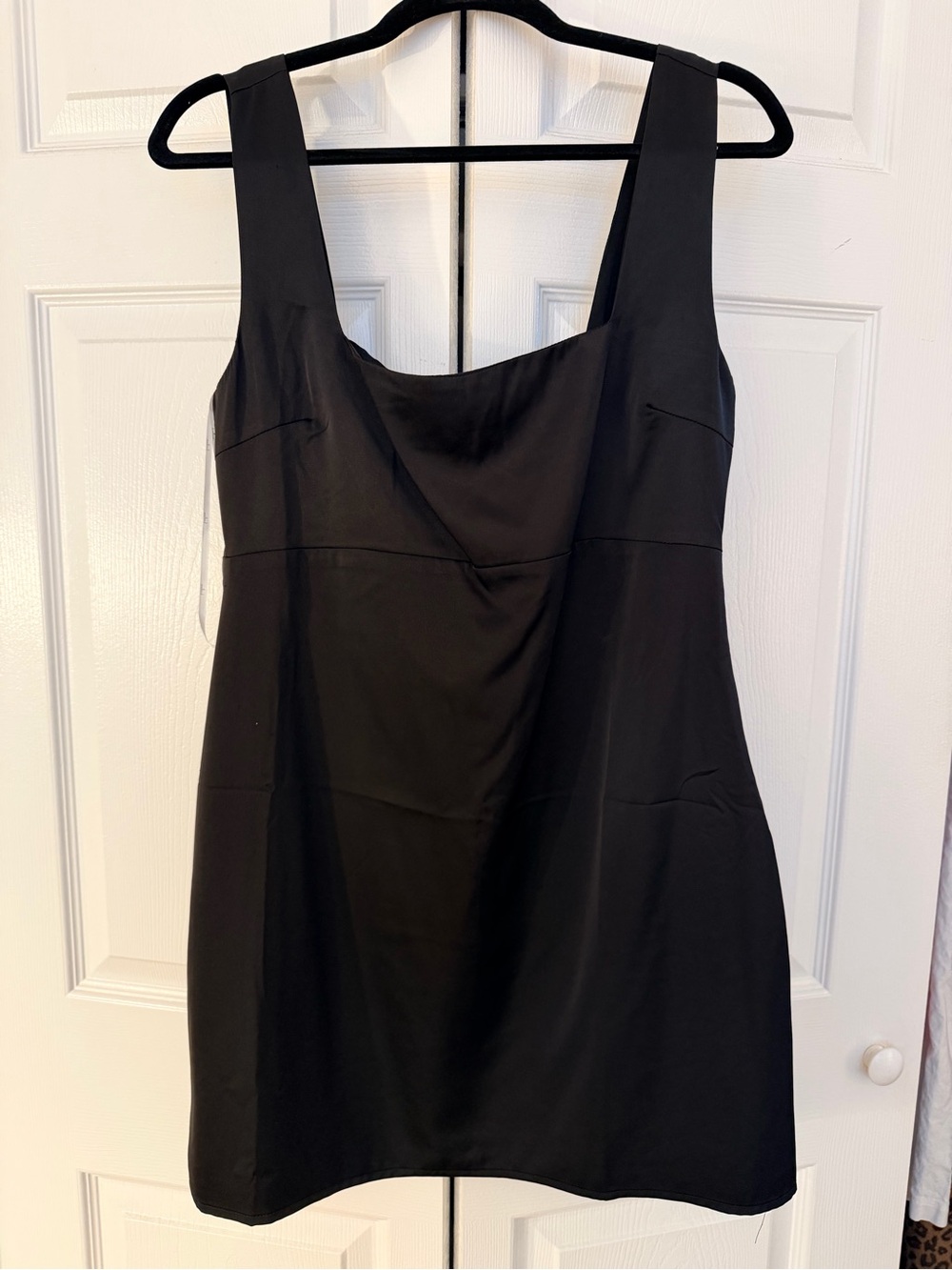 Lulu's Black Square-Neck Mini Dress